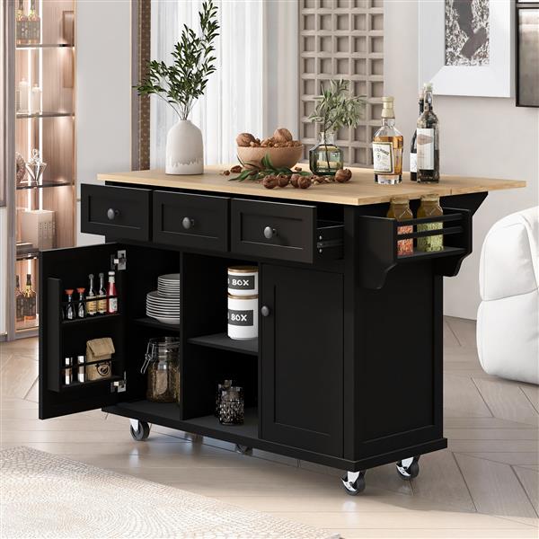 Kitchen Cart With Rubber Wood Flip Top Kitchen Cart With Rubber Wood Flip Top